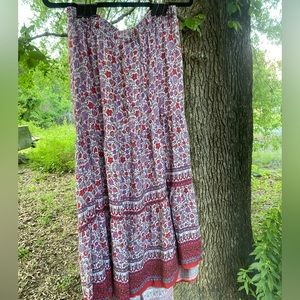 Boho Floral Maxi Skirt